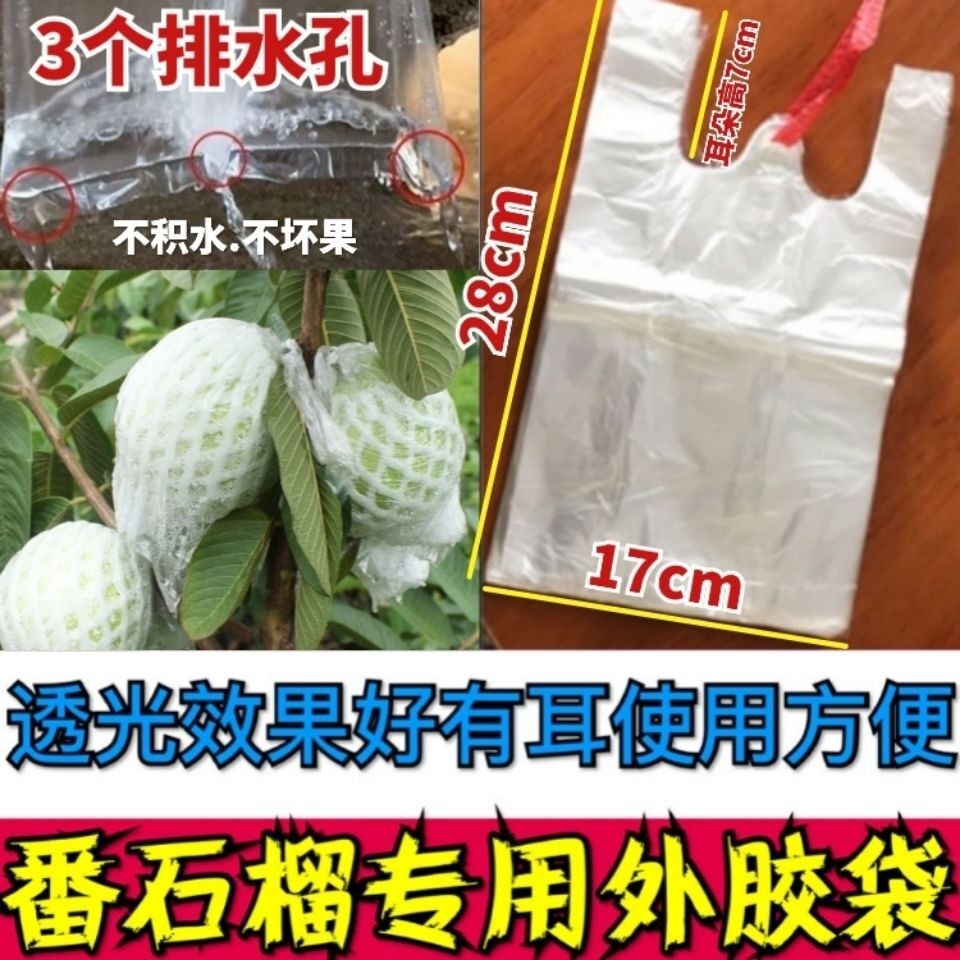 台湾芭乐专用袋番石榴外胶袋一次性水果保护袋透气薄膜袋有排水孔