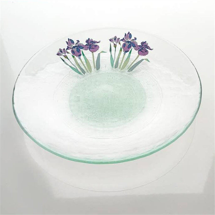 现货日本吉沼哨子进口玻璃盘子器皿餐盘点心盘蛋糕盘创意包邮