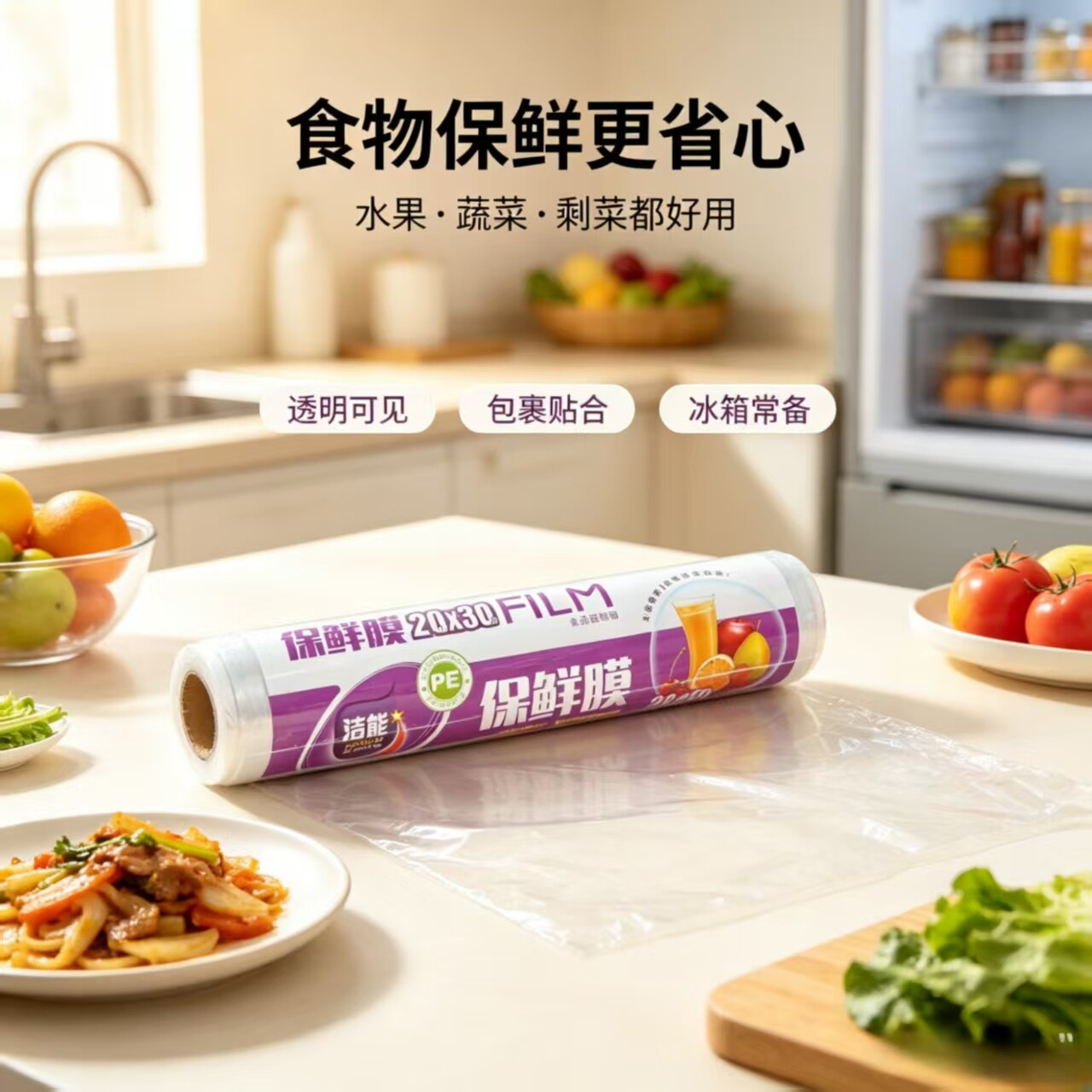 洁能保鲜膜30cm*60m 食保鲜膜