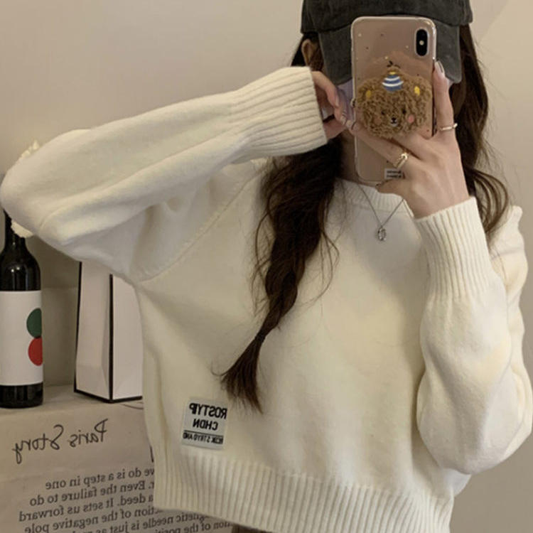 韩系软糯针织衫女秋冬新款毛衣女