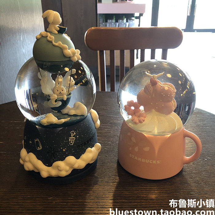 星巴克音乐盒水晶球八音