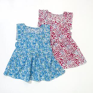 一眼相中 小碎花 可爱啊 女童宝宝棉布裙式 日单 上衣小衫 衣橱里