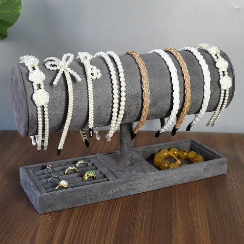 绒布头箍架发箍收纳架小首饰盒子