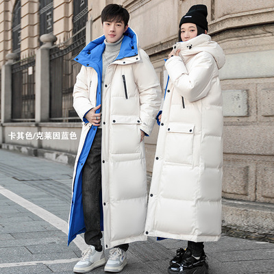 进口鹅绒长款过膝盖羽绒服