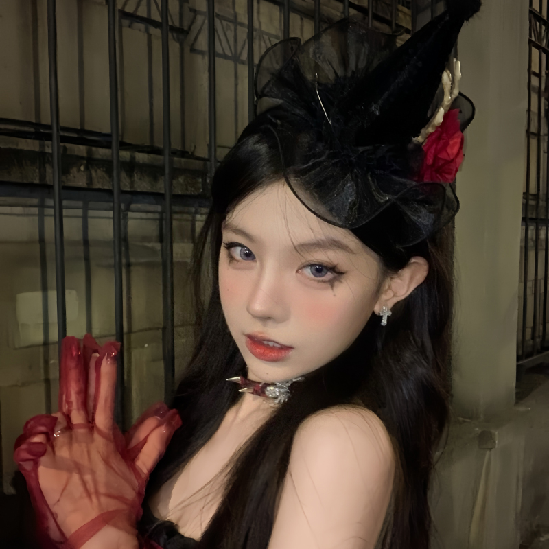 女巫学院玫瑰万圣节礼帽发箍