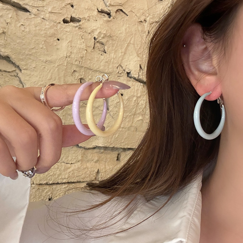 【蜜桃茶】夏日调色盘 彩色耳圈耳环女款海边多巴胺绝美圈圈耳饰,饰品/流行首饰/时尚饰品新,耳环,淘宝优惠券,粉丝福利购,淘宝优惠卷