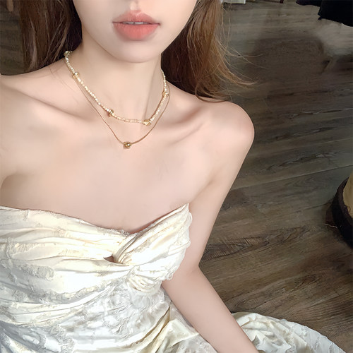 烁玉鎏金新中式叠戴项链