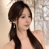 国风吊坠耳环古风汉服耳饰配旗袍饰品 新中式 蜜桃茶 烟雨江南