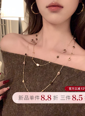 贵感名伶美拉德虎眼石珍珠项链