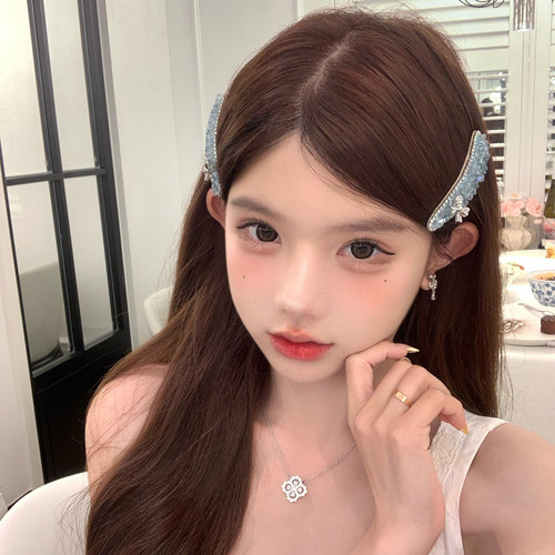 美貌甜心水晶碎钻蝴蝶结发夹
