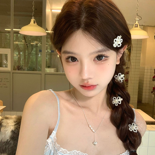 高甜女友mini珍珠花花发夹