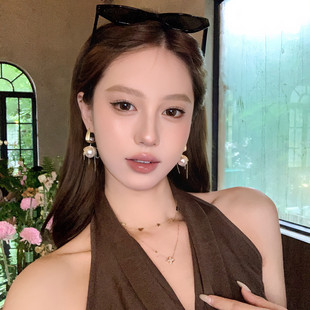 【蜜桃茶】奥菲利亚 法式珍珠流苏耳环女小众独特高级感设计耳饰