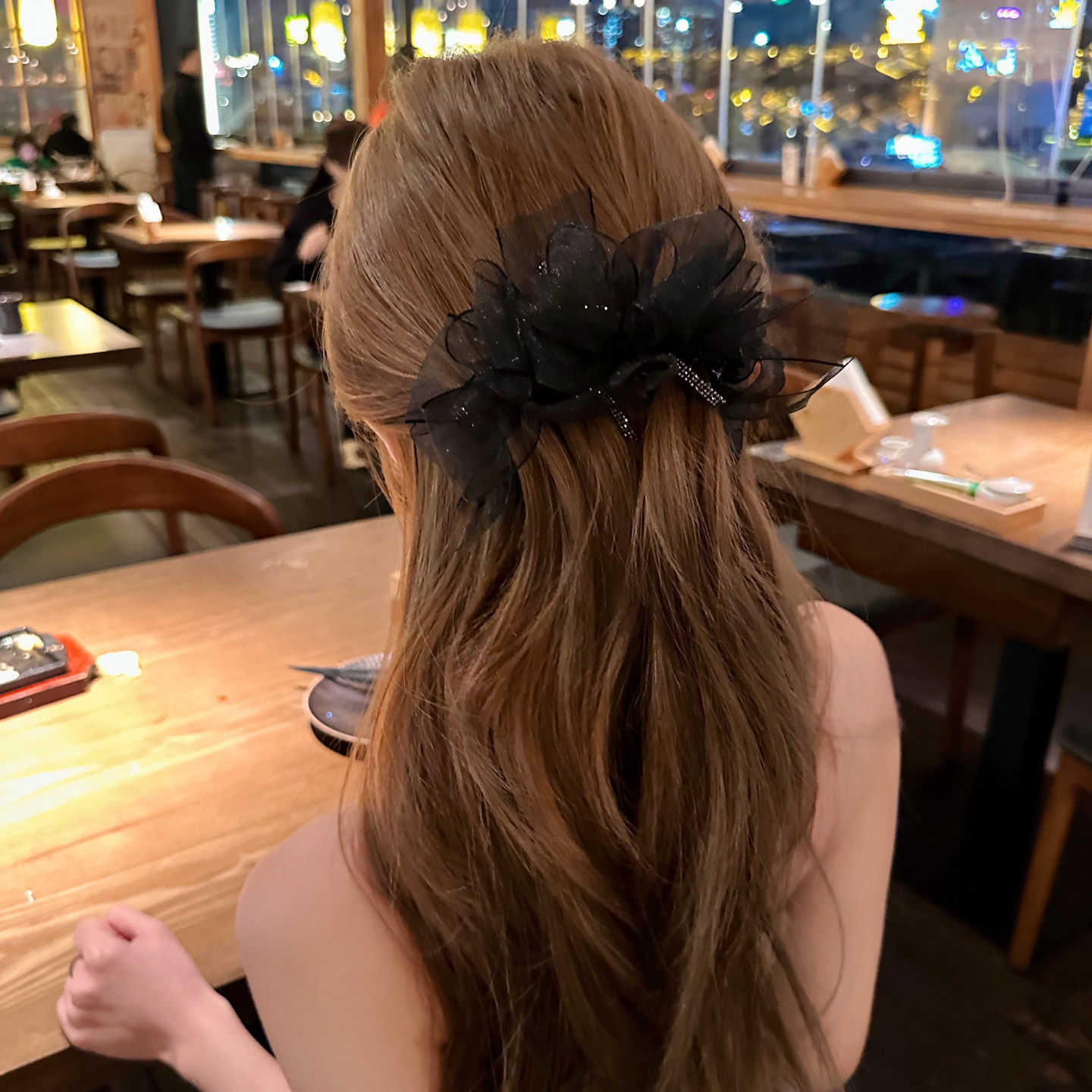 【蜜桃茶】凯瑟千金 网纱蝴蝶结香蕉夹女后脑勺盘发竖夹半扎发饰,饰品/流行首饰/时尚饰品新,发饰,淘宝优惠券,粉丝福利购,淘宝优惠卷