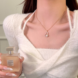 福禄予珠 珍珠闪钻葫芦项链