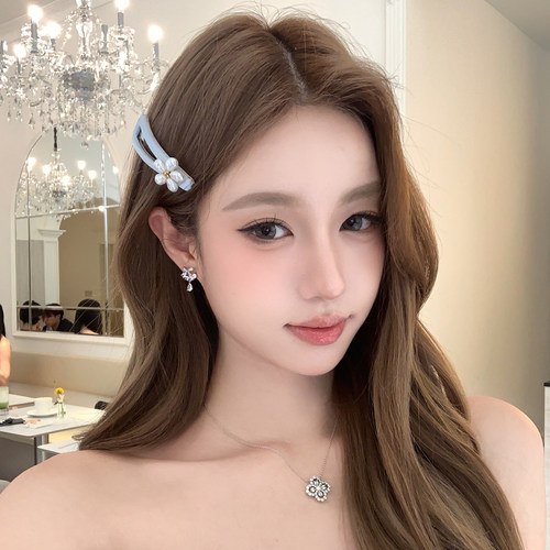 花期少女韩系珍珠花朵发夹