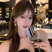 杏叶流苏耳环高级感气质晚礼服耳饰 金色长款 蜜桃茶 宴会女主