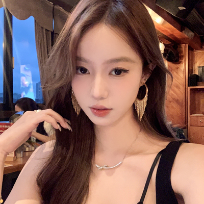 美貌野心家金色圈圈流苏耳环