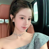 吸睛top 蜜桃茶 甜酷气质皮带扣满钻choker脖子颈链项圈配饰女