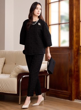 2026新款春装两件套装裤子女士上衣搭配裤子春秋季时尚套装88699