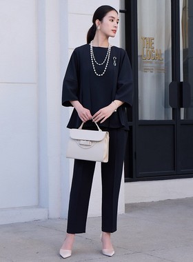 2026新款夏季两件套装长裤套装女春秋上衣搭配裤子时尚套装88661
