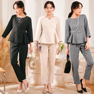 裤 两件套装 子女韩版 上衣哈伦裤 两件套春秋88509 新款 通勤套装 春装