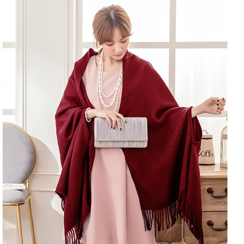 洋气大披肩女士春秋季伴娘围巾新娘披风外套年会婚礼大斗篷88169