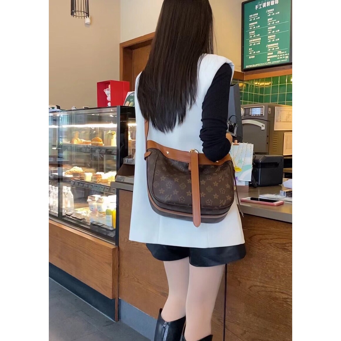 优草坊女包新品轻奢印花软皮包韩系休闲单肩腋下包购物袋单肩包女