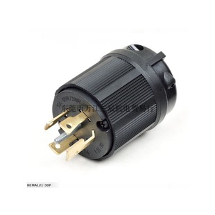 美式 208V 4P5W 20P AC120 L21 插頭120插座NEMA 五孔引掛式 20A