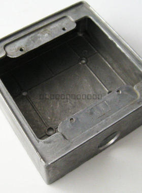 新上架双联120铝制金属方盒2PBOX接线盒开关插座器修复暗盒底盒86