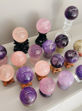 正品纯天然乌拉圭紫水晶球 家居办公装饰