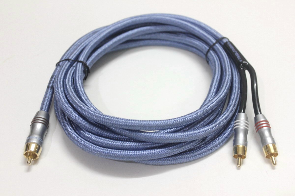 美国TRIBUTARIES/天霸 RCA莲花一出二低音炮线3米