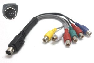 Directv 10pin转3RCA视频AV+3RCA色差线