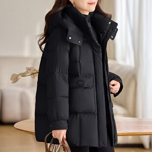 加厚中长款棉服冬季外套2025新款女棉袄防风保暖韩系超好看初冬装