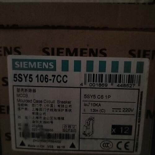 可维修5SY5106-7CC C6 1P，西门子断路器