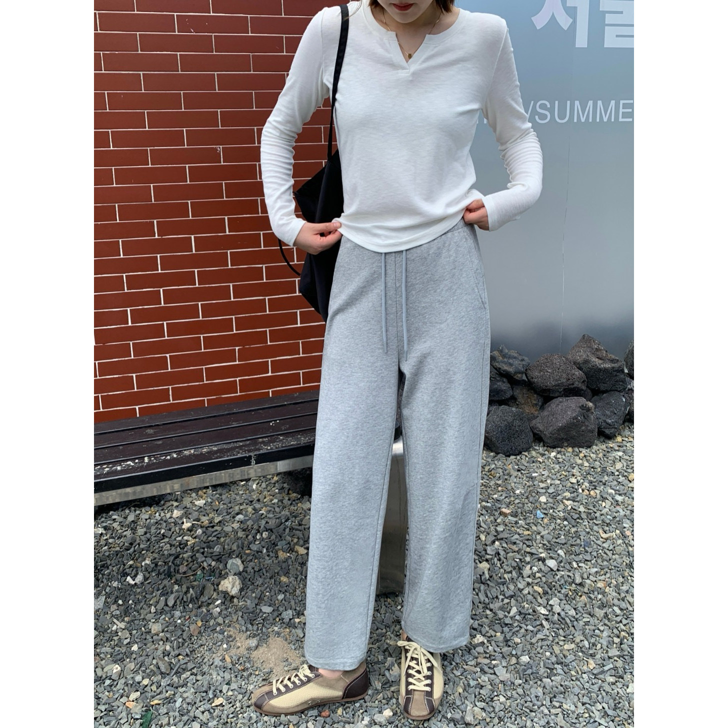 SEAWHEN海维恩慵懒风高腰休闲裤