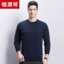 Áo len cashmere cổ tròn nam Hengyuanxiang Áo len mùa thu và trung niên mới Áo len cashmere nam trung tính - Kéo qua quần tây nam