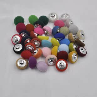 高档毛呢布包儿童毛衣服女风衣西装 包布纽扣扣子蘑菇圆形Button