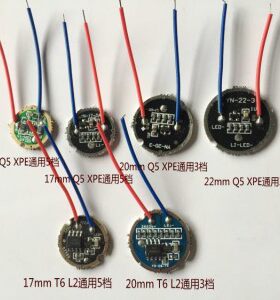 单节强光手电筒配件Q5 T6 L2 led驱动板电路板 三挡 五档 单档