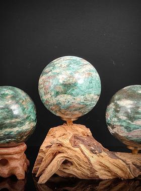 天然矿石原石绿帘石榴球财富与成功勇气与智慧生命力健康装饰收藏