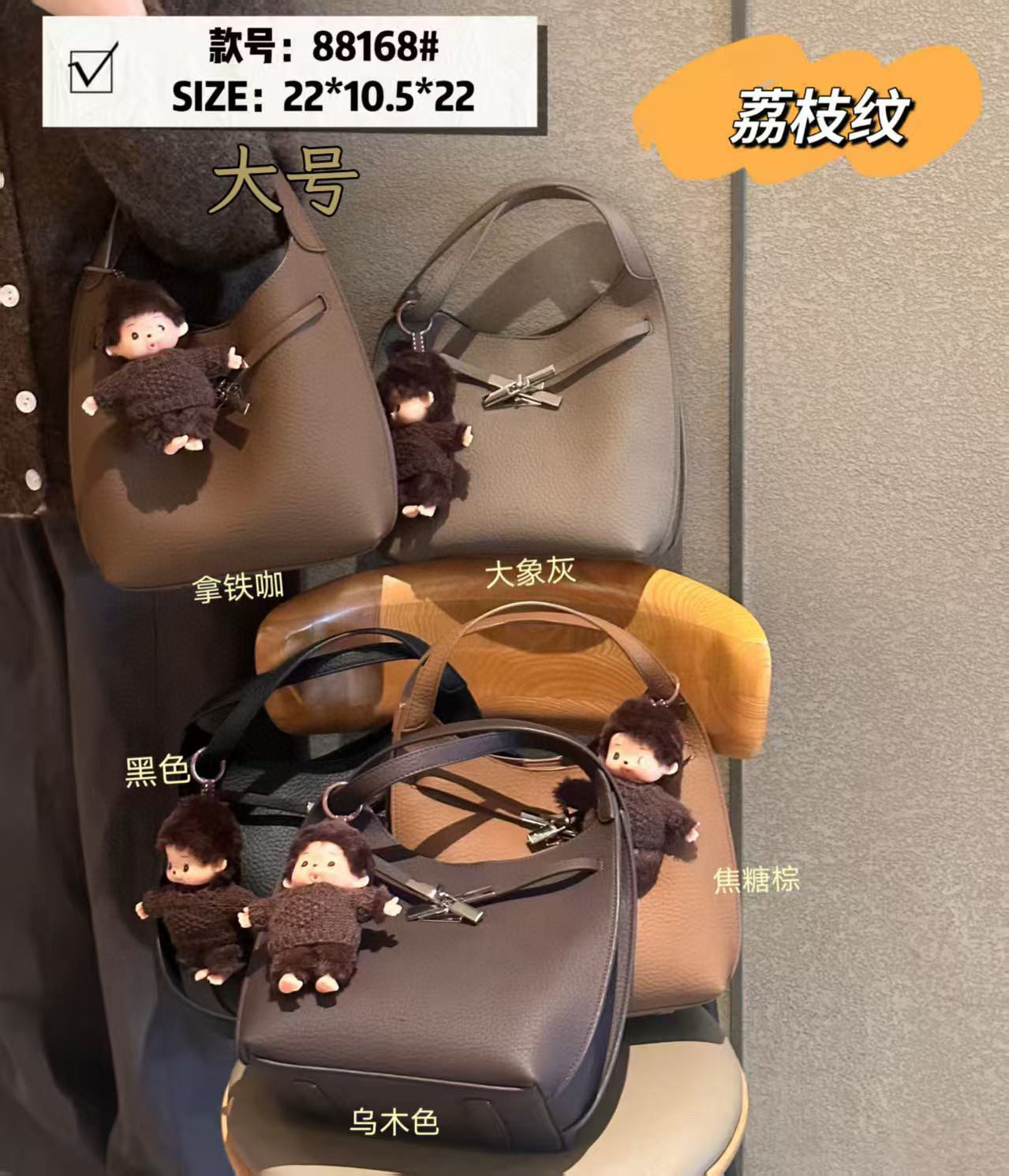 康泰娜女包2025新款手提水桶大号荔枝皮百搭高级洋气通勤斜挎包