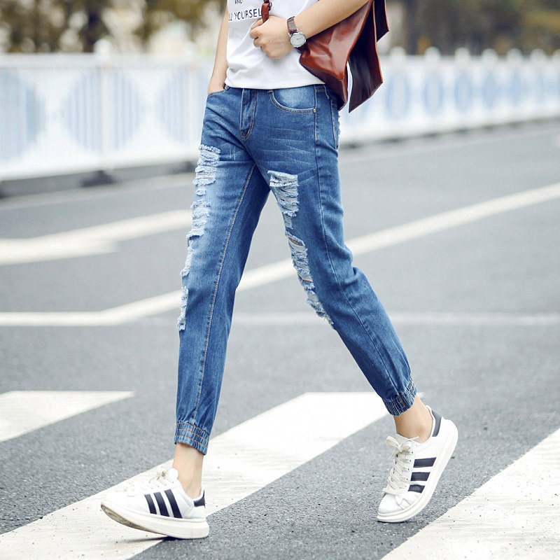 Jeans pour adolescent pieds Slim pour Quatre saisons - Ref 1469547 Image 1