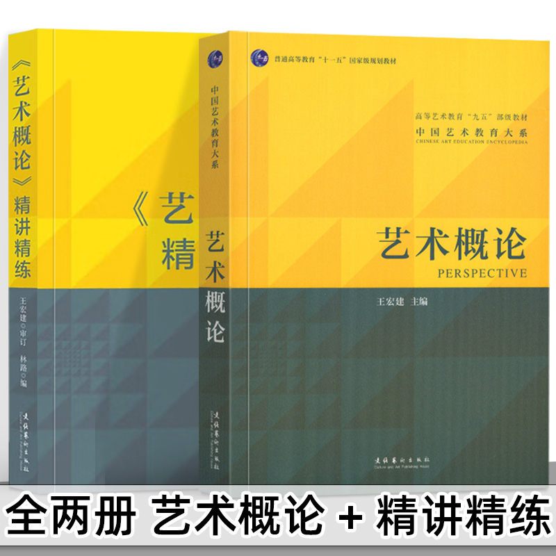 正版书籍全两册考研教材艺术概论 艺术概论精讲精练王宏建考研中国