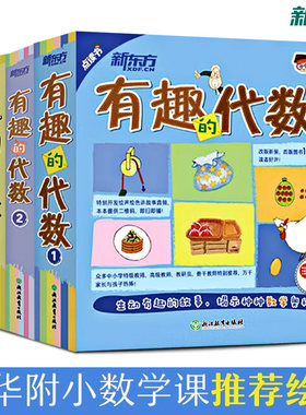 礼盒版全套40册 数学小达人：有趣的代数1+有趣的代数2+生动的几何启明星阶梯数学馆小学数学基础思维绘本专项练习新东方童书