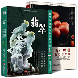 全2册 翡翠+南红玛瑙鉴定与选购从新手到行家和田玉鉴定书籍入门知识真伪鉴定技巧零基础学会南红玛瑙真伪鉴定投资收藏指南