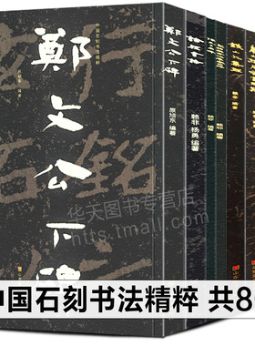 全8册中国石刻书法精粹郑文公下碑+论经书诗+陈思王庙碑+文殊般若波罗蜜经+碑铁山石颂+冈山入楞伽经+铁山大集经+泰山经石峪金刚经