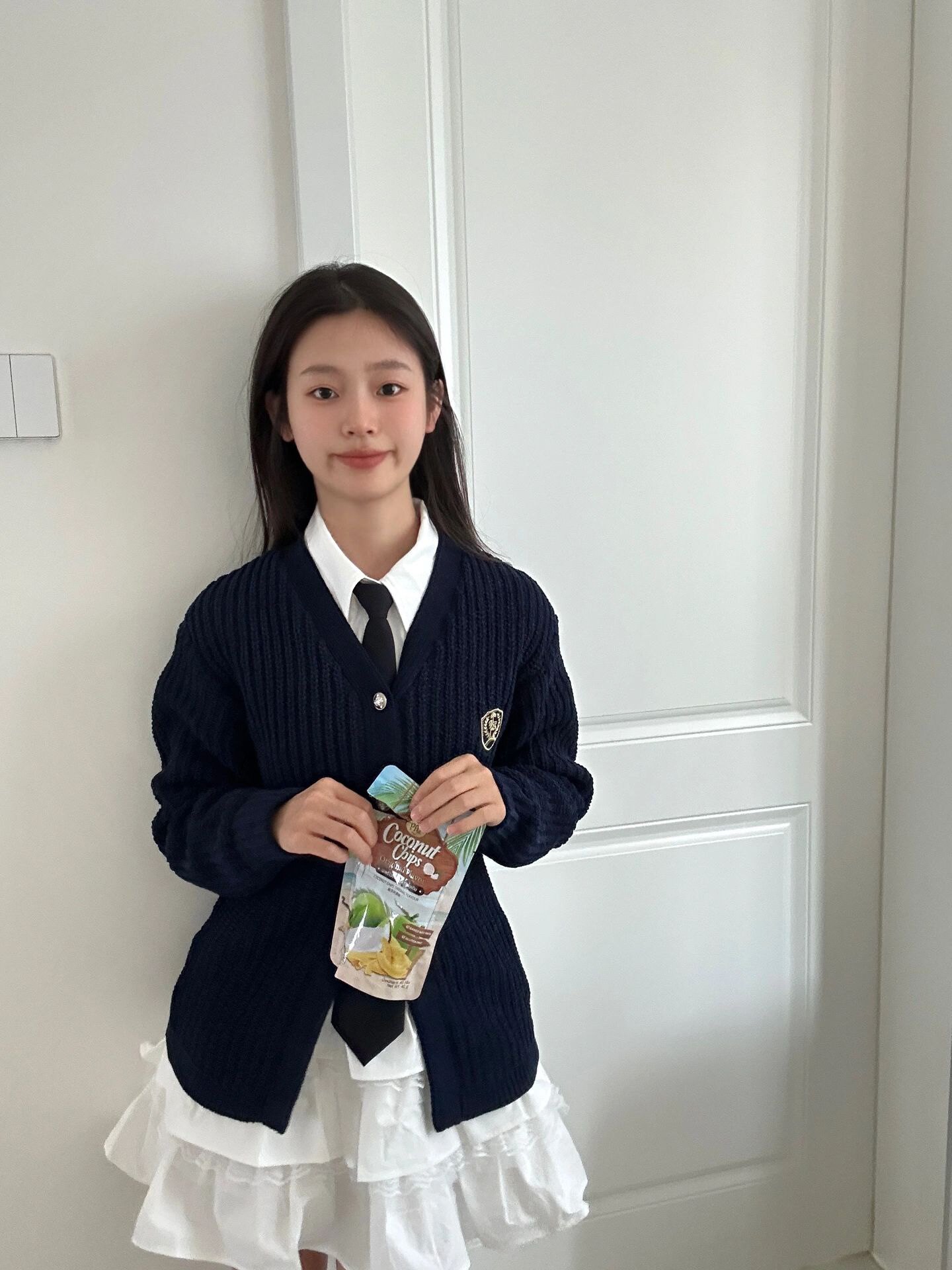 Soote原创设计复古学院风棕色雪尼尔V领针织开衫外套女Season