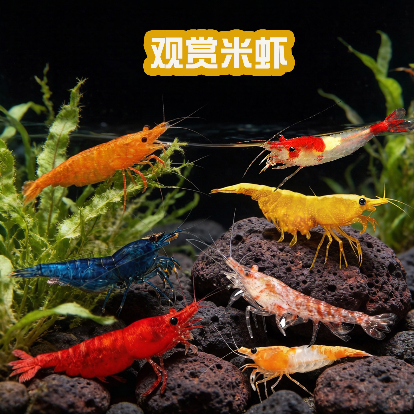 彩色清洁工具虾吃藻吃死鱼清鱼缸