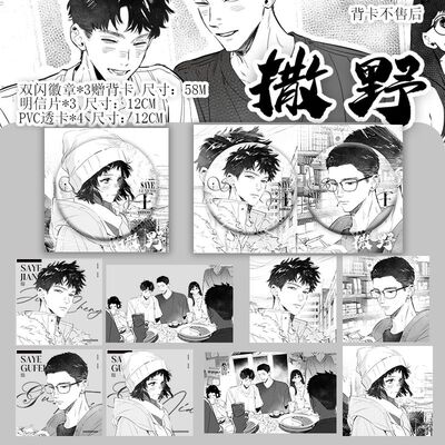 撒野谷子吧唧周边顾飞蒋丞PVC透卡明信片小卡小说衍生周边正店周