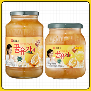 丹特牌蜂蜜柚子茶1kg韩国进口果肉水果整箱冲饮大瓶冷水罐装浓浆