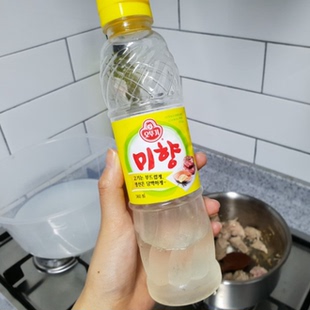奥土基料酒500ml韩国进口不倒翁米香韩式料理调味品去肉腥味